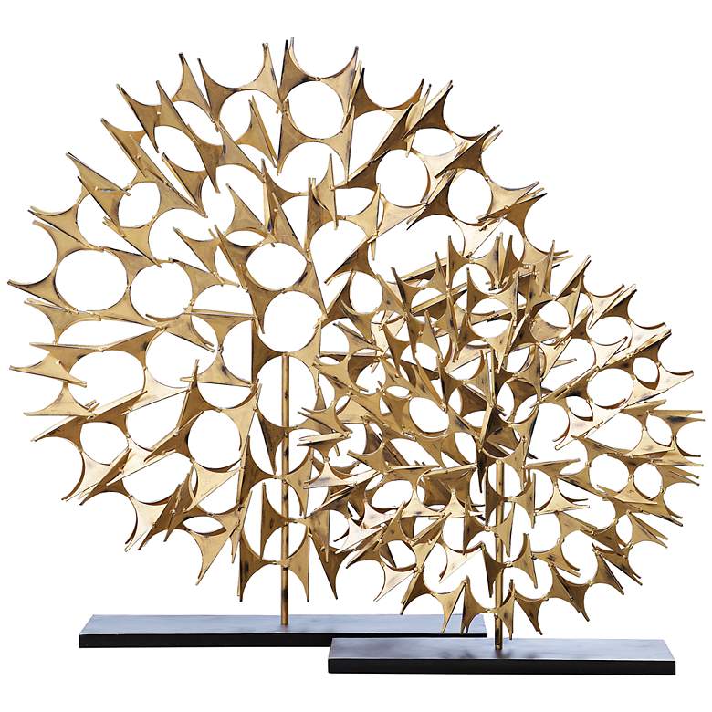 Image 1 Cosmos Gold 25 1/2 inch High Decorative Sculpture