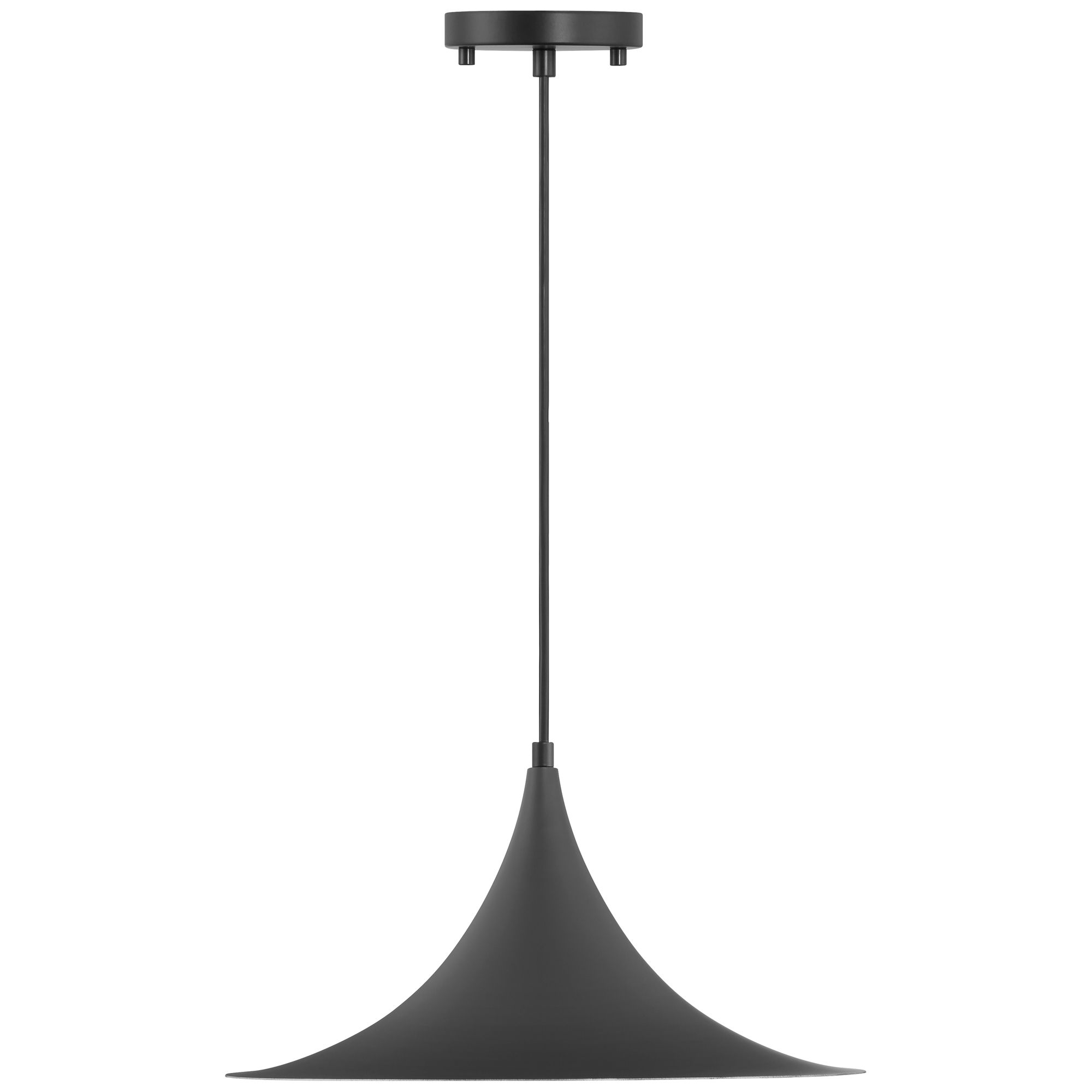 Image 2 Costa 15.75" Wide Matte Black  LED Pendant more views