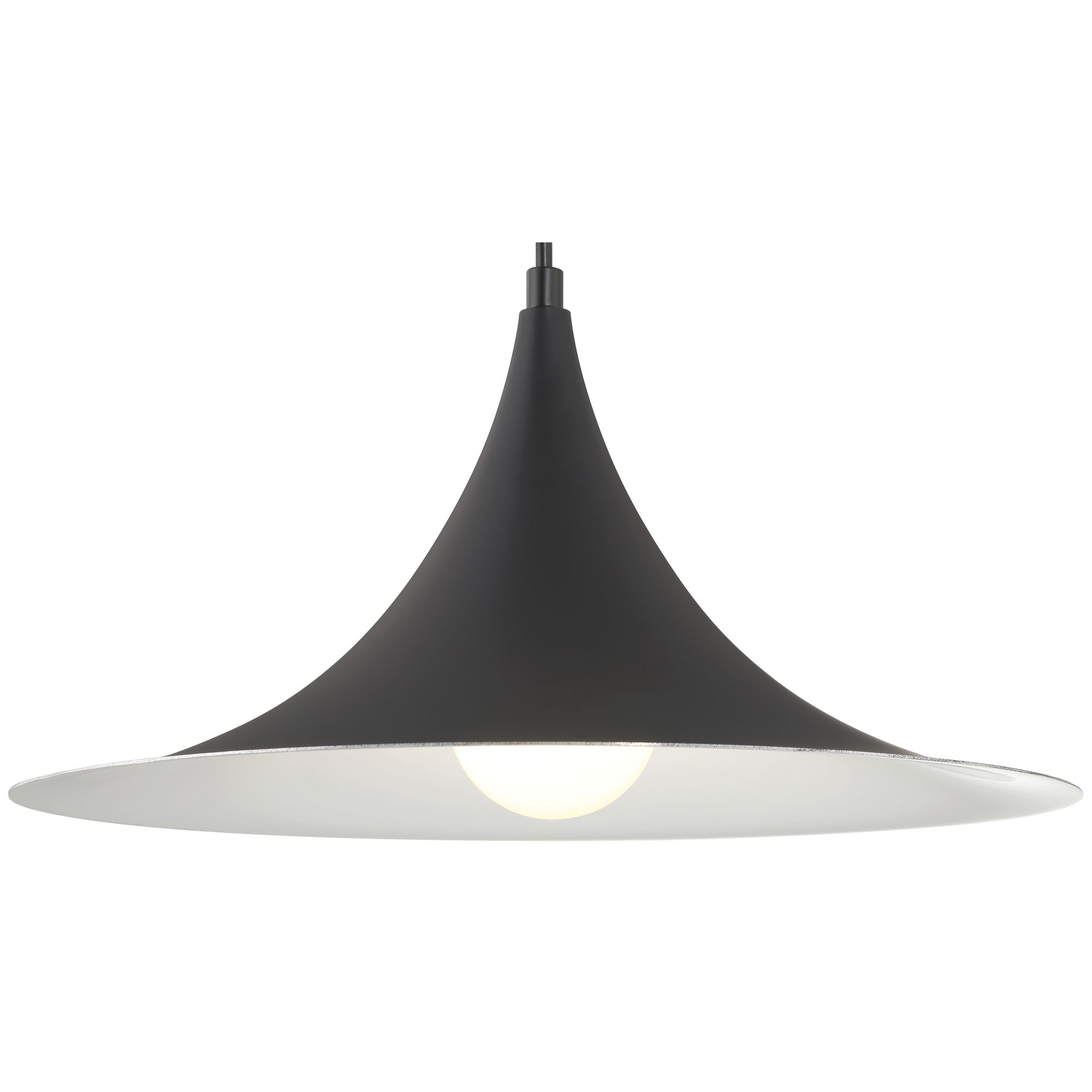 Image 4 Costa 15.75" Wide Matte Black  LED Pendant more views