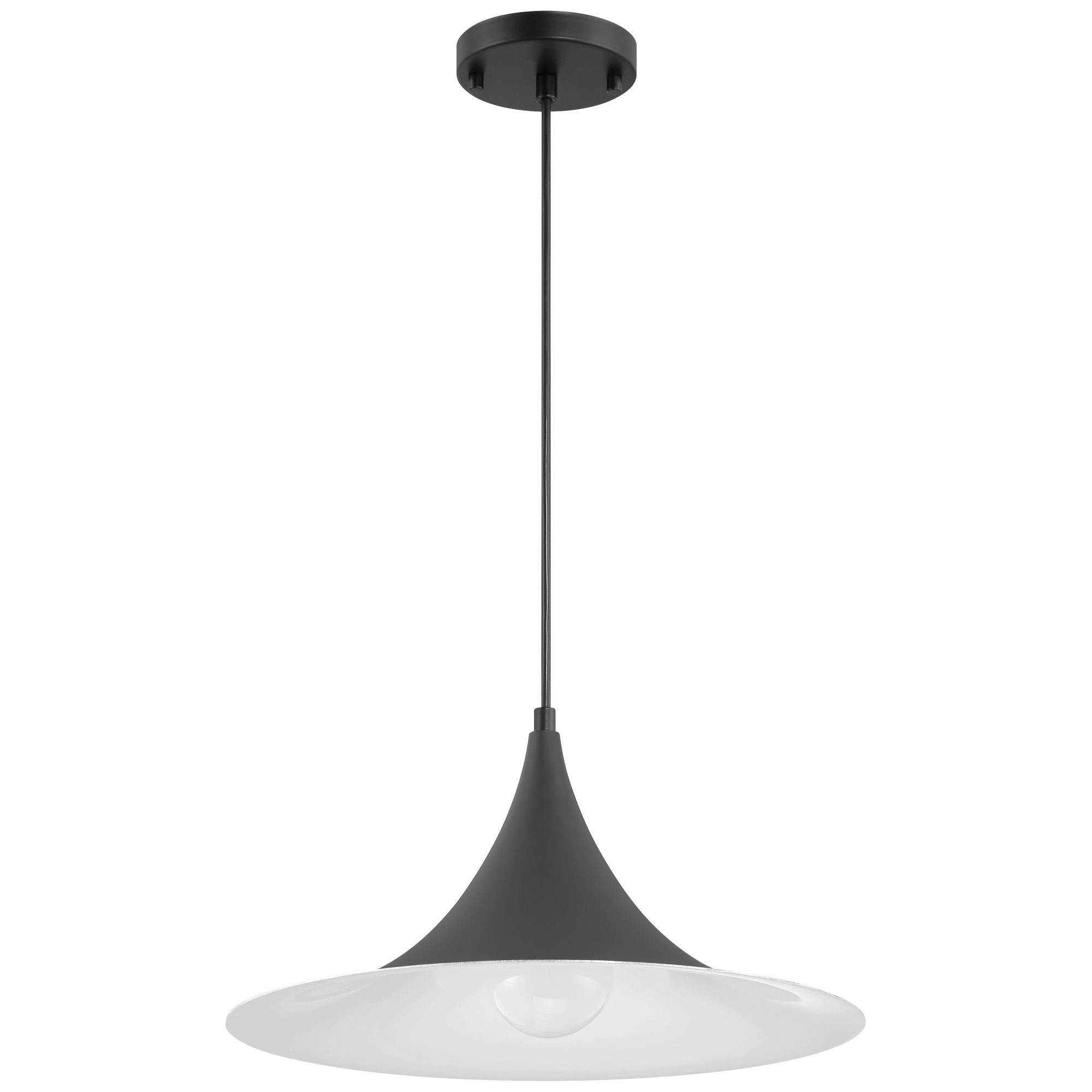 Image 5 Costa 15.75" Wide Matte Black  LED Pendant more views