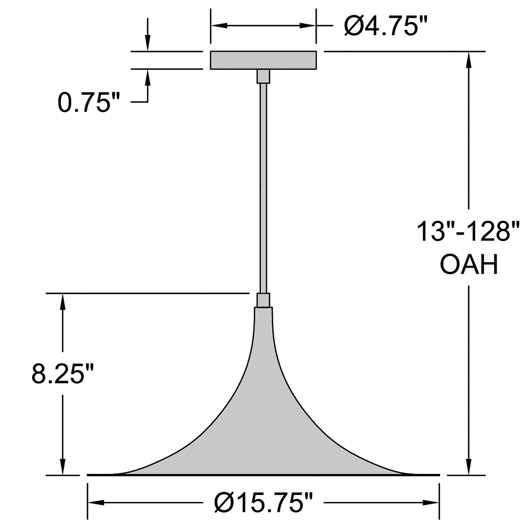 Image 6 Costa 15.75" Wide Matte Black  LED Pendant more views