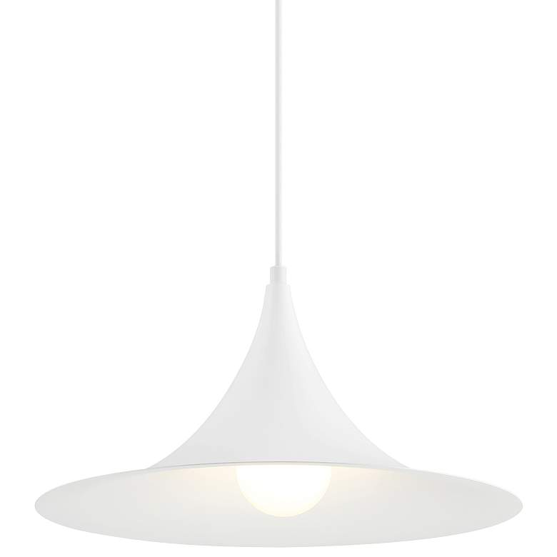Image 1 Costa 15.75" Wide Matte White LED Pendant