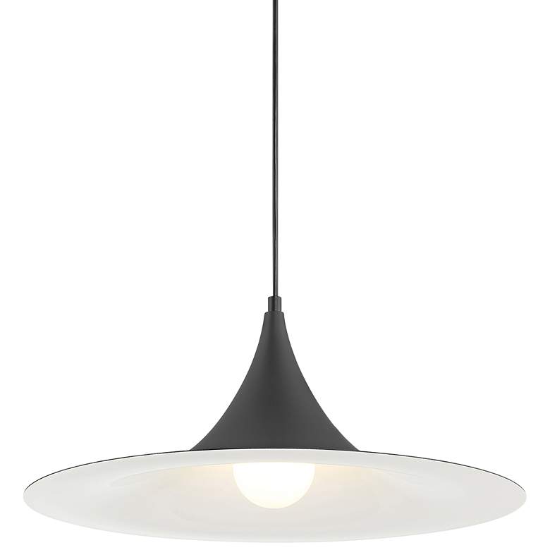 Image 1 Costa 19" Wide Matte Black LED Pendant