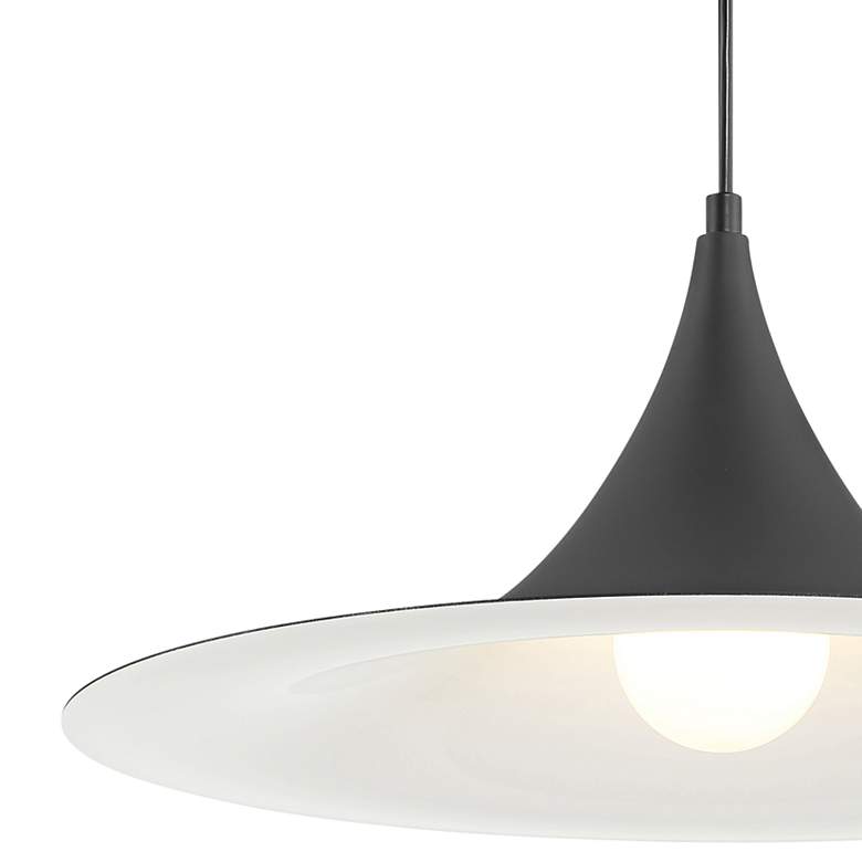 Image 2 Costa 19" Wide Matte Black LED Pendant more views