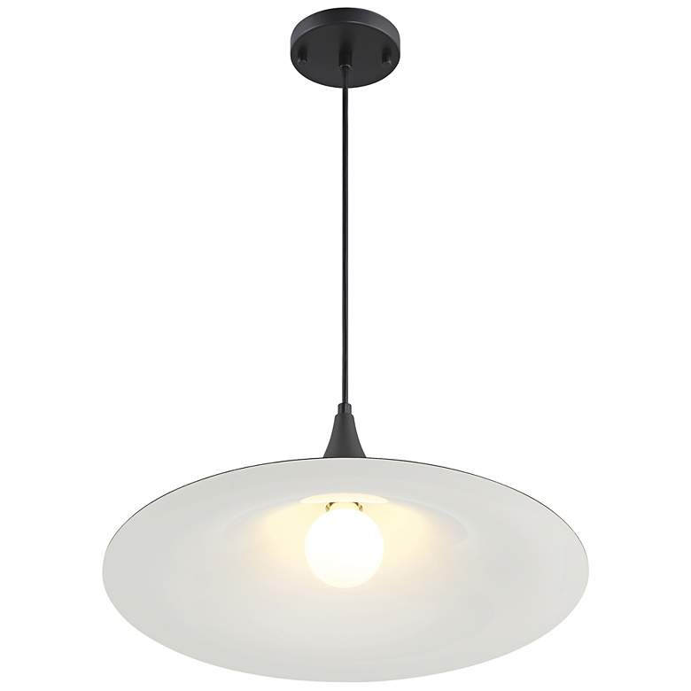 Image 3 Costa 19" Wide Matte Black LED Pendant more views