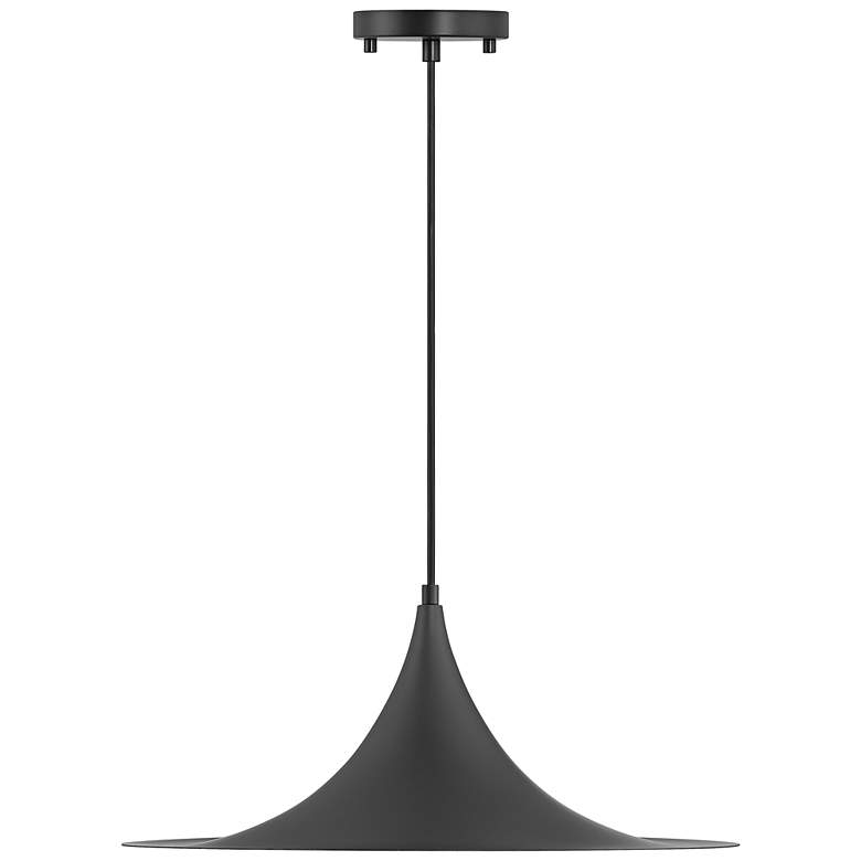 Image 4 Costa 19" Wide Matte Black LED Pendant more views