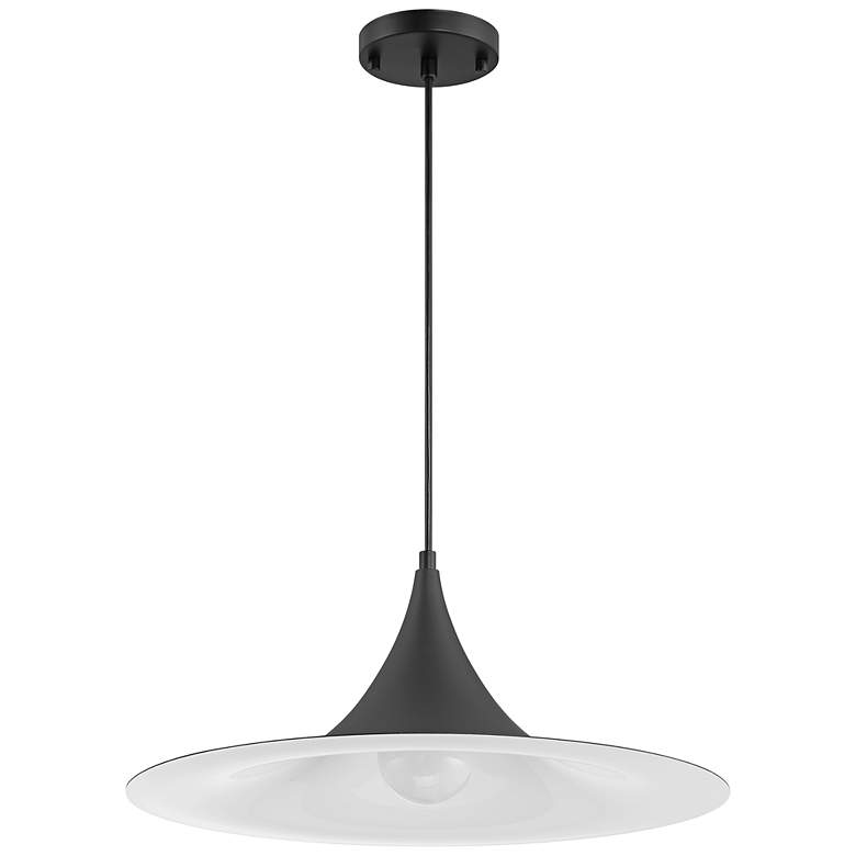 Image 5 Costa 19" Wide Matte Black LED Pendant more views