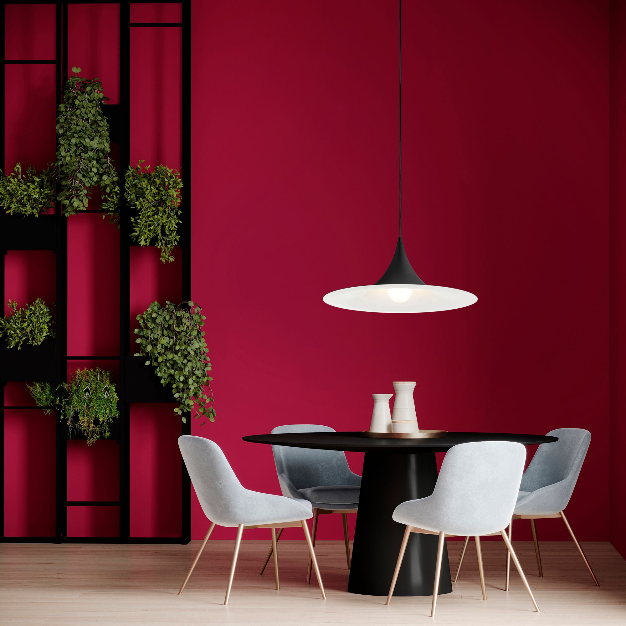 Image 7 Costa 19" Wide Matte Black  LED Pendant more views