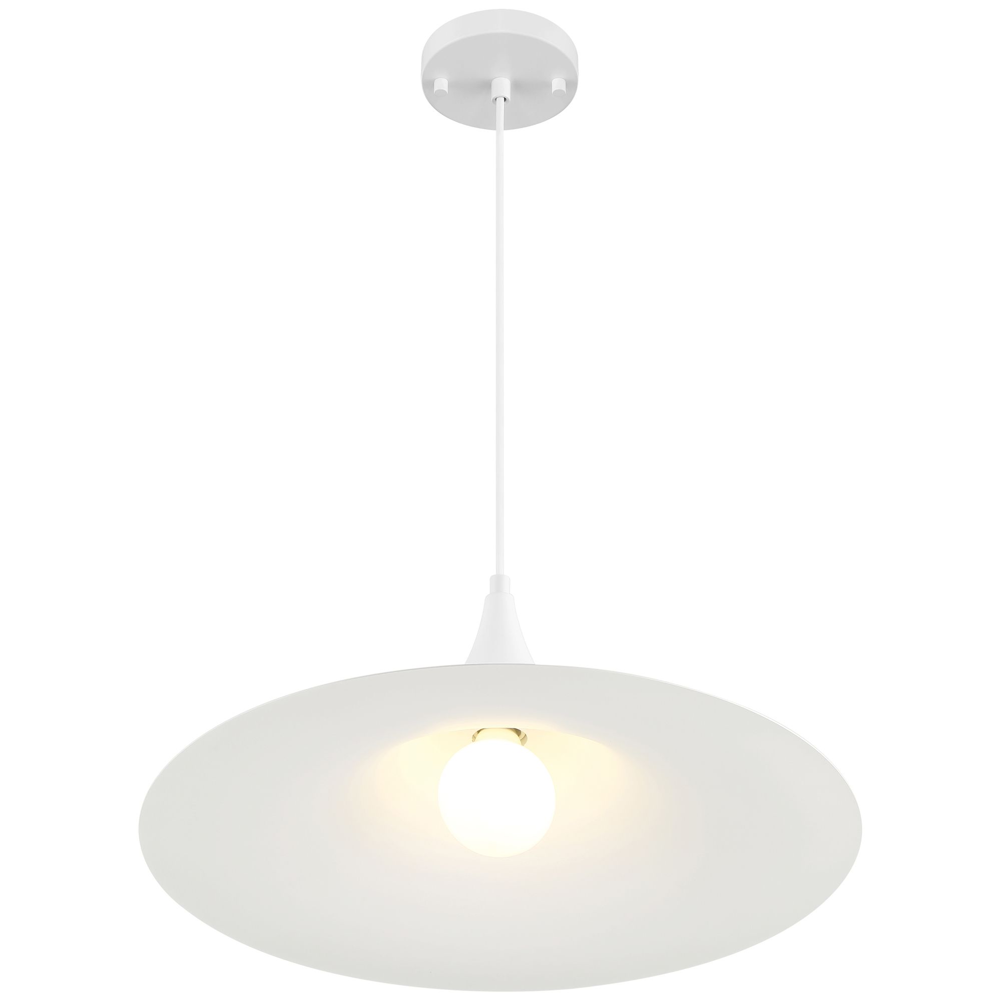 Image 4 Costa 19" Wide Matte White  LED Pendant more views