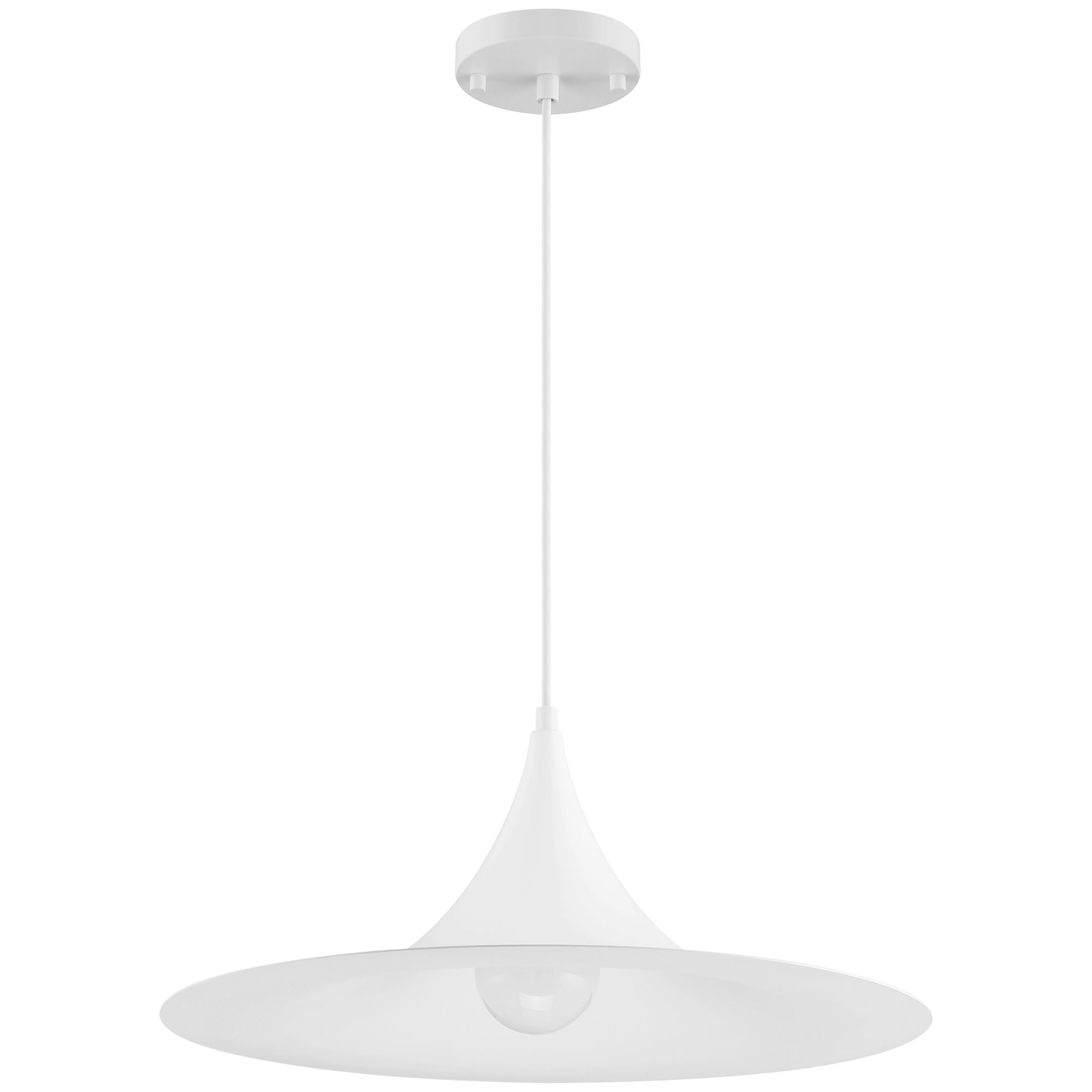Image 6 Costa 19" Wide Matte White  LED Pendant more views