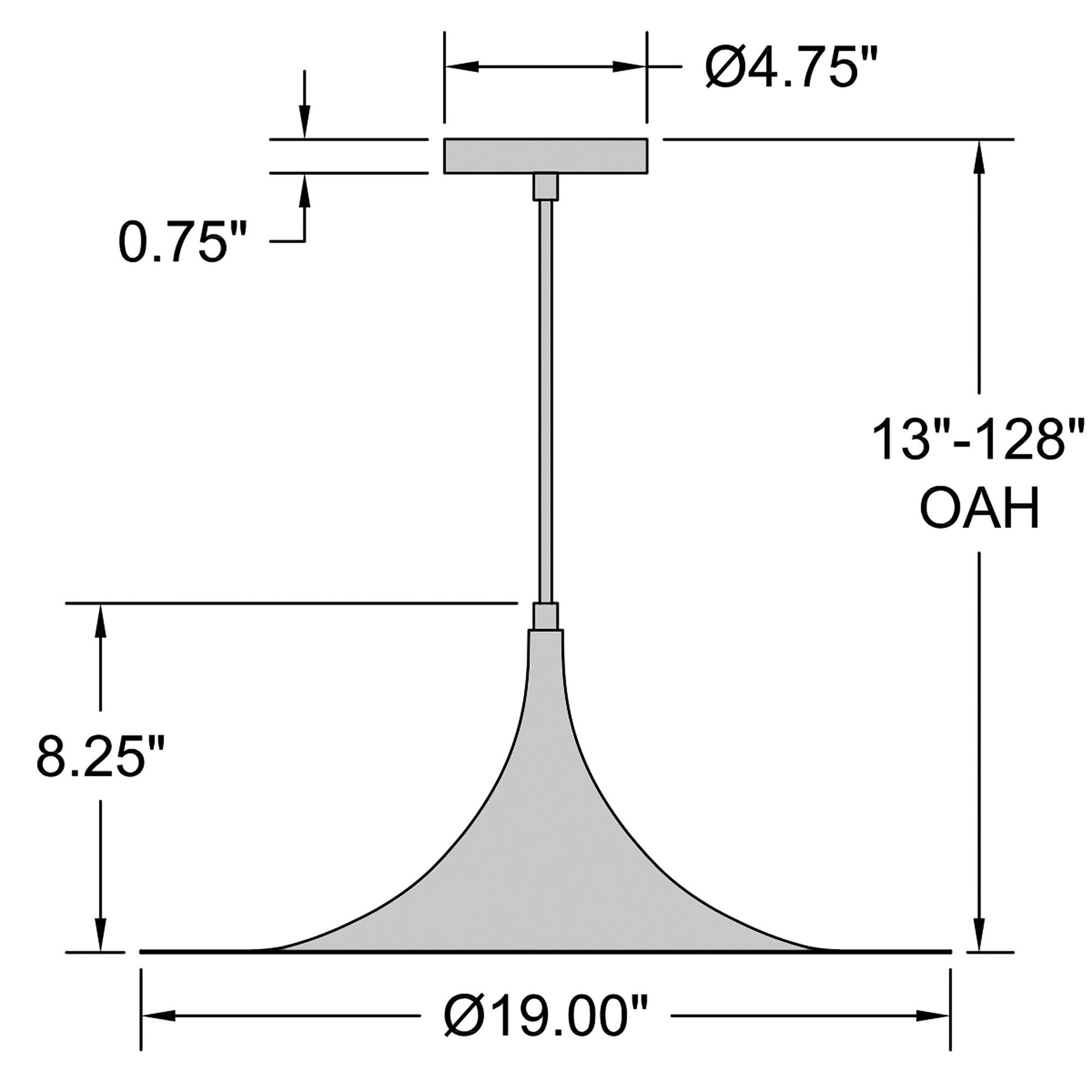 Costa 19" Wide Matte White  LED Pendant