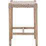 Costa 25 1/2" Taupe White Rope and Gray Wood Counter Stool