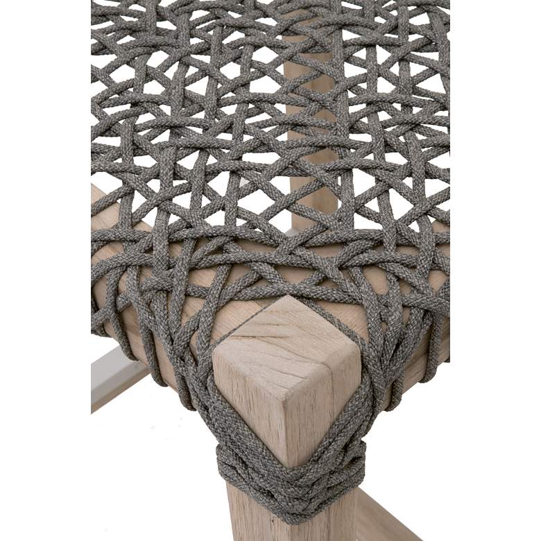 Image 2 Costa 26" Dove Flat Rope Gray Wood Outdoor Counter Stool more views