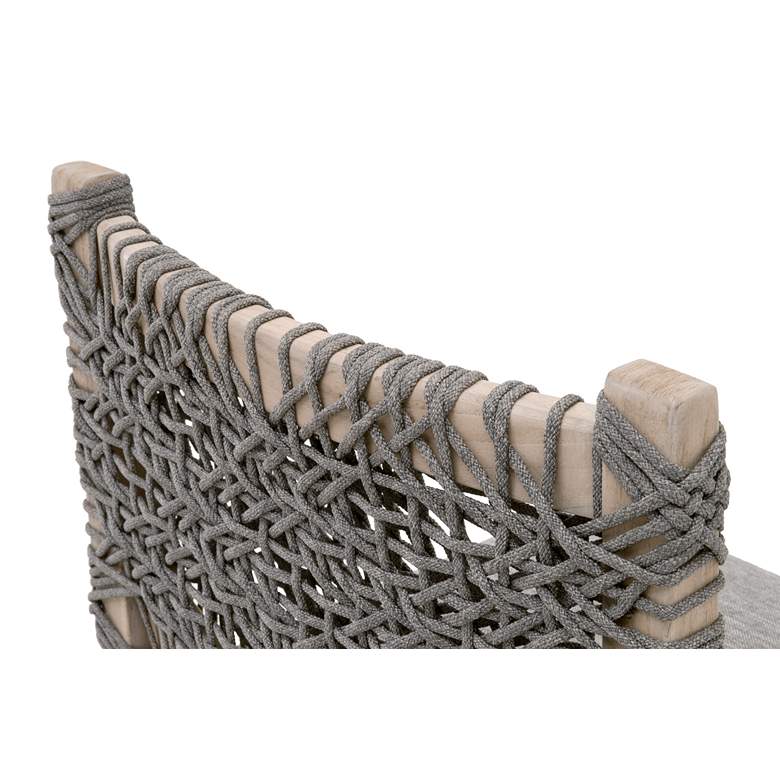 Image 4 Costa 28" Dove Flat Rope Gray Wood Outdoor Counter Stool more views