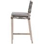 Costa 28" Dove Flat Rope Gray Wood Outdoor Counter Stool