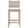 Costa 28" Natural Gray Mahogany Wood Counter Stool