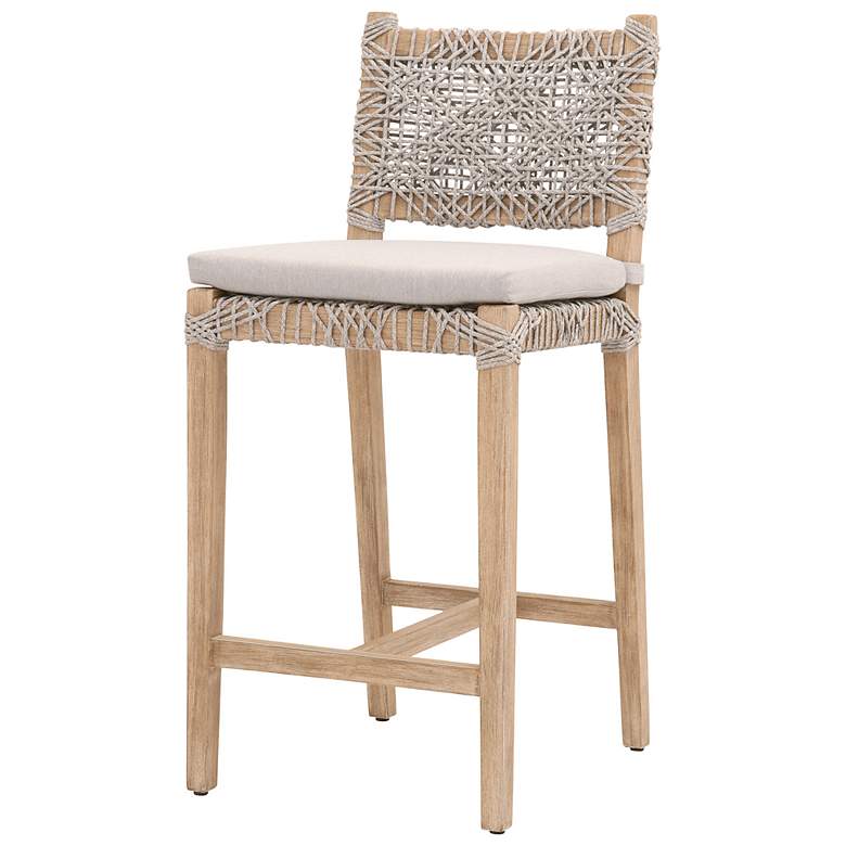 Image 3 Costa 28" Natural Gray Mahogany Wood Counter Stool more views