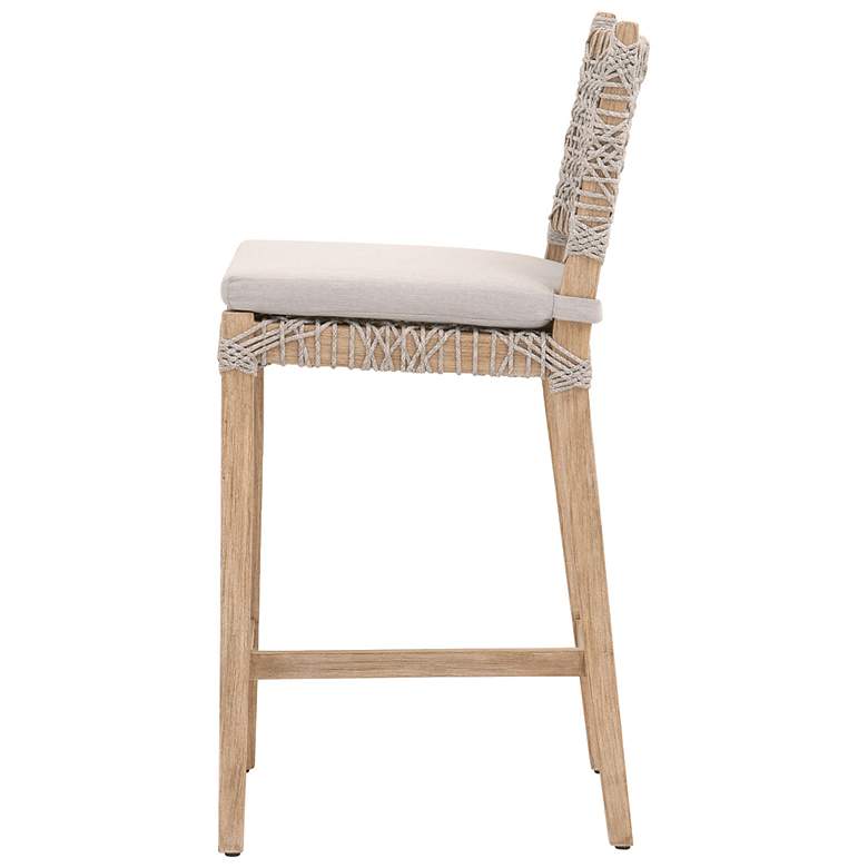 Image 6 Costa 28" Natural Gray Mahogany Wood Counter Stool more views