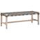 Costa 52" Wide Dove Flat Rope Gray Wood Outdoor Bench