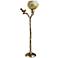 Costa Brava Bird 21" High Golden Tealight Candle Holder