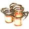 Costa Brava Topaz Glass Burnt Nickel Votive Holder