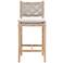 Costa Counter Stool, Taupe & White Flat Rope, Performance Pumice