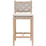 Costa Counter Stool, Taupe &#38; White Flat Rope, Performance Pumice