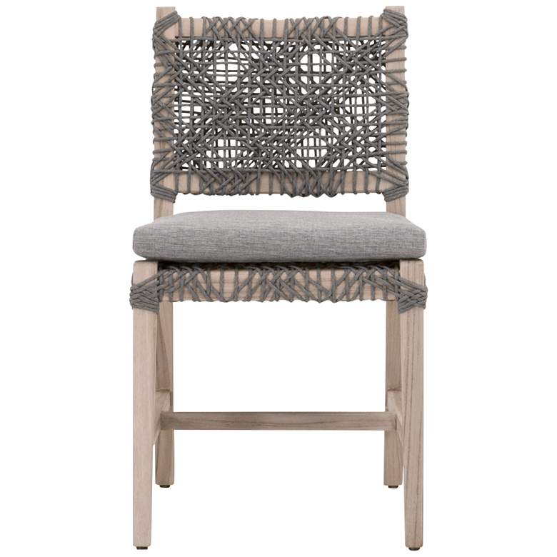 Image 4 Costa Dove Rope Gray Wood Outdoor Dining Chairs Set of 2 more views