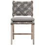 Costa Dove Rope Gray Wood Outdoor Dining Chairs Set of 2