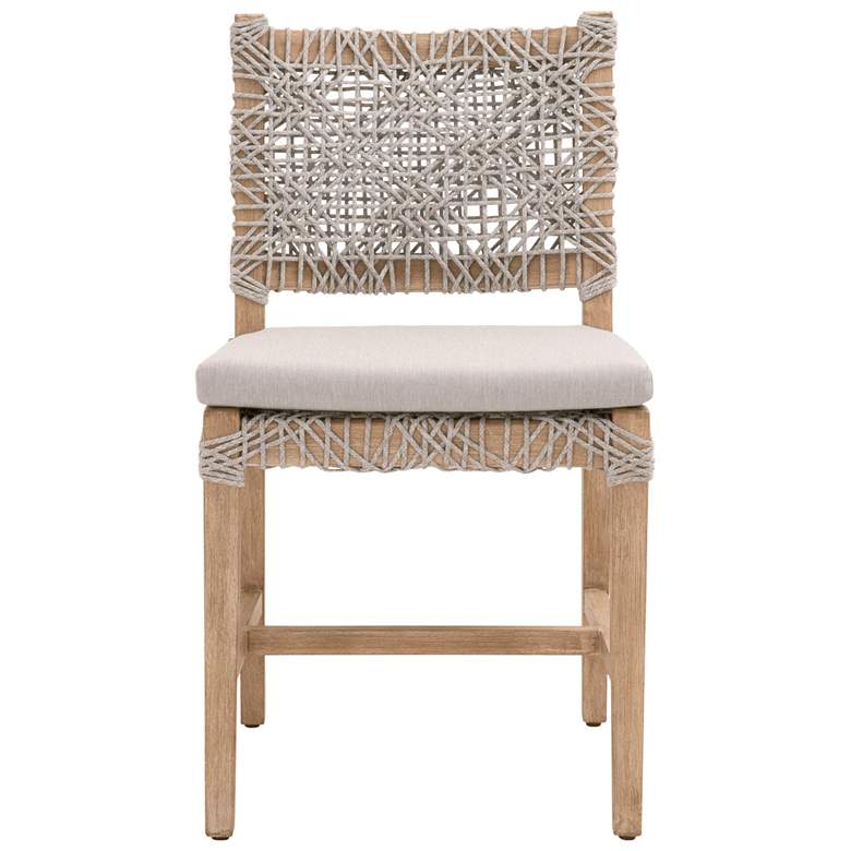 Image 1 Costa Natural Gray Mahogany Wood Dining Chair Set of 2