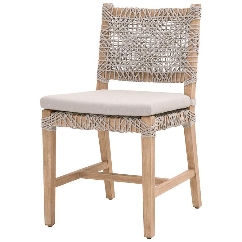 Image 2 Costa Natural Gray Mahogany Wood Dining Chair Set of 2 more views