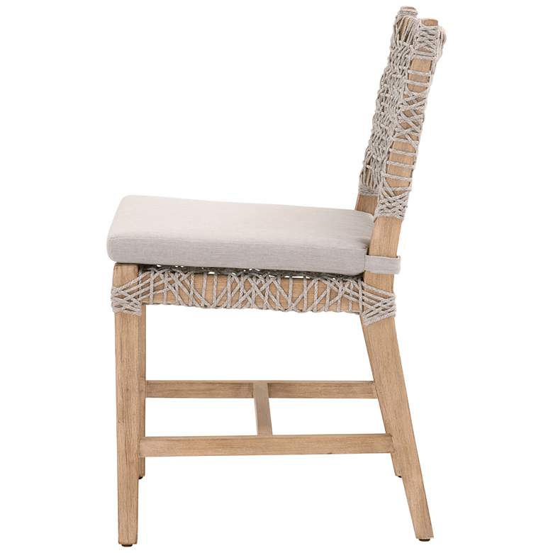 Image 3 Costa Natural Gray Mahogany Wood Dining Chair Set of 2 more views