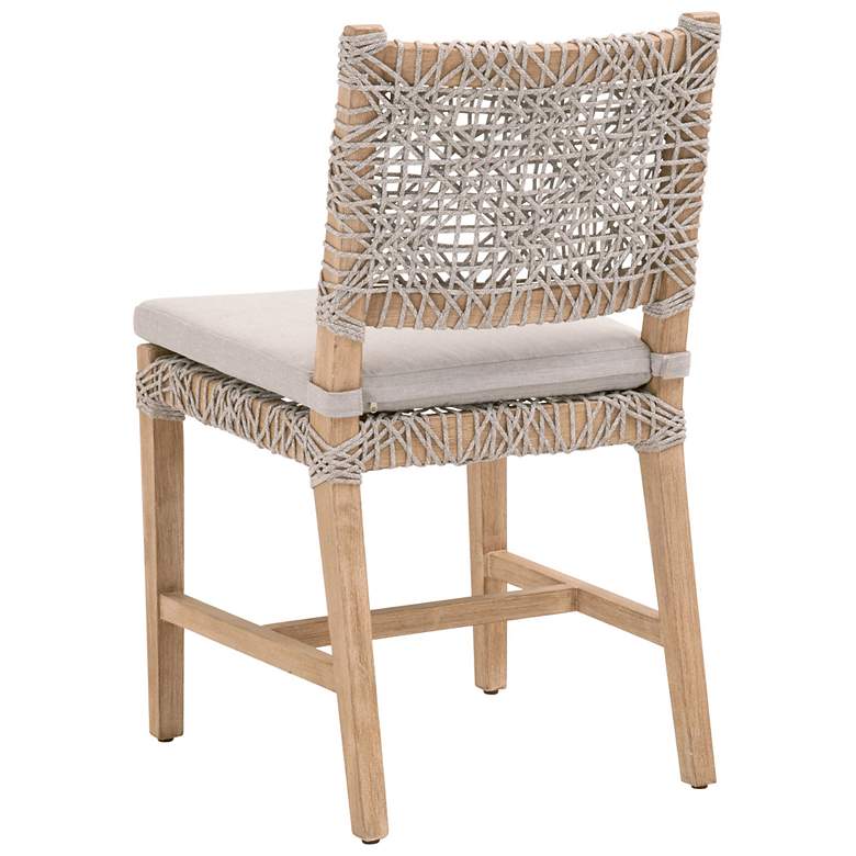 Image 4 Costa Natural Gray Mahogany Wood Dining Chair Set of 2 more views