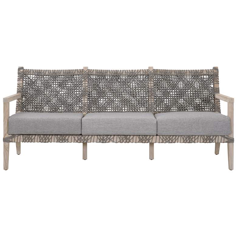 Image 1 Costa Outdoor 77" Sofa, Dove Flat Rope, Performance Dove
