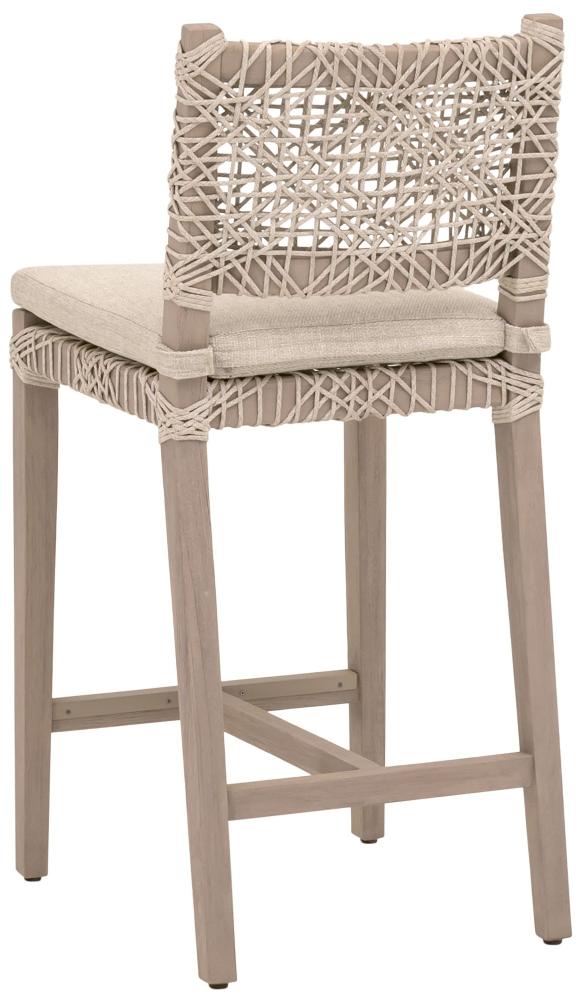 Image 4 Costa Outdoor Counter Stool, Oat Flat Rope, Performance Ecru Weave more views