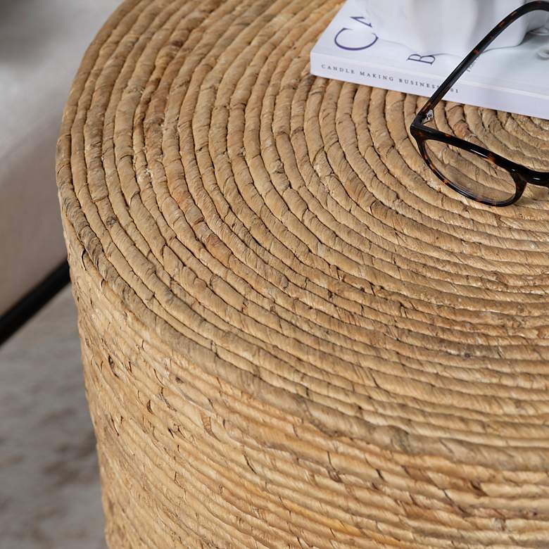 Image 3 Costa Rica 20" Wide Natural Tan Banana Palm End Table more views