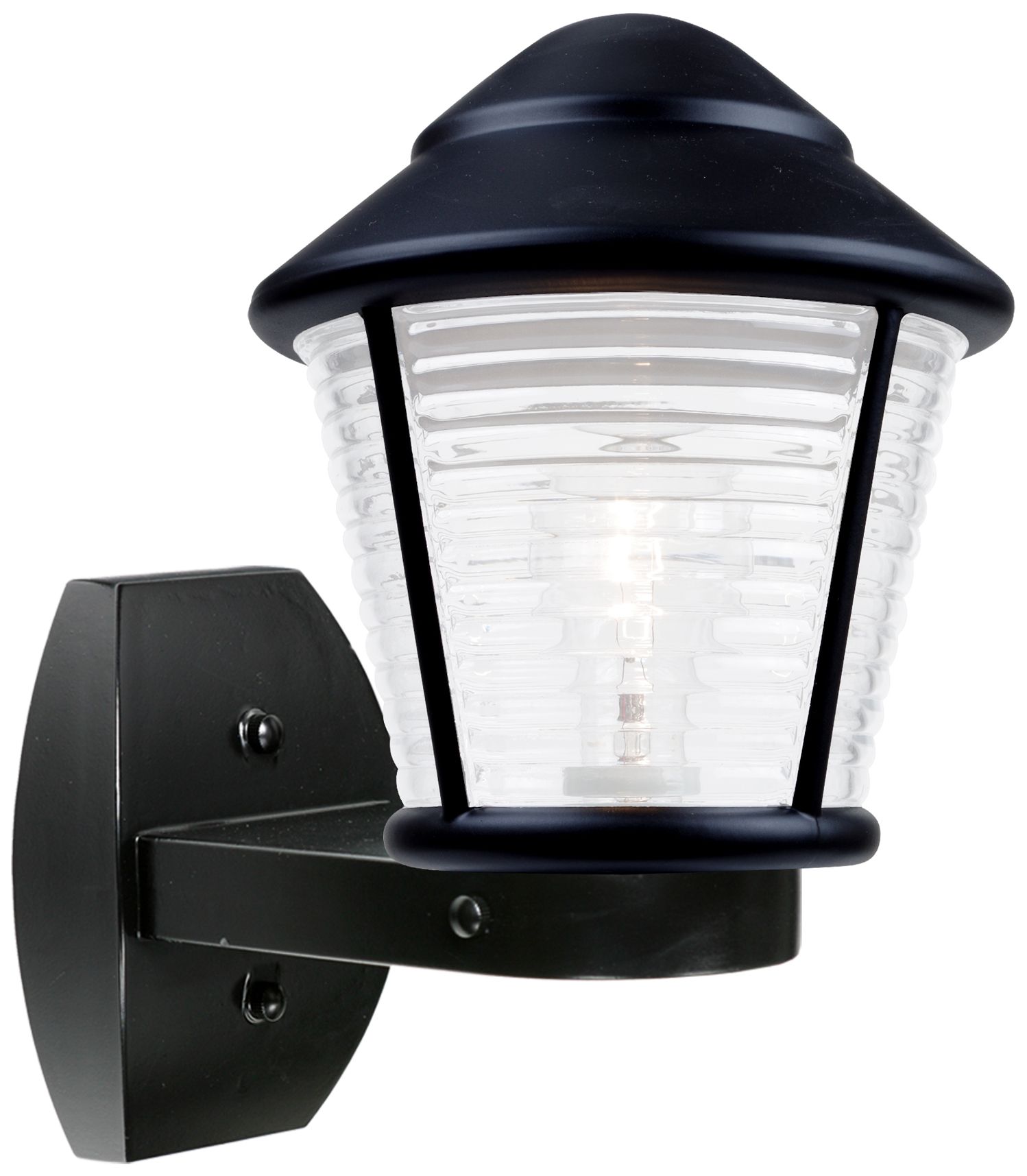 Image Costaluz 12" High Black and Frosted Glass Outdoor Wall Light Made to Order