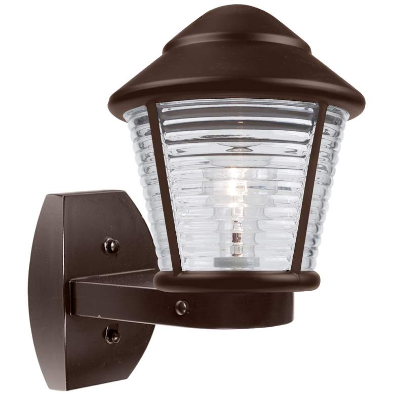 Image 1 Costaluz 12" High Bronze and Clear Outdoor Wall Sconce