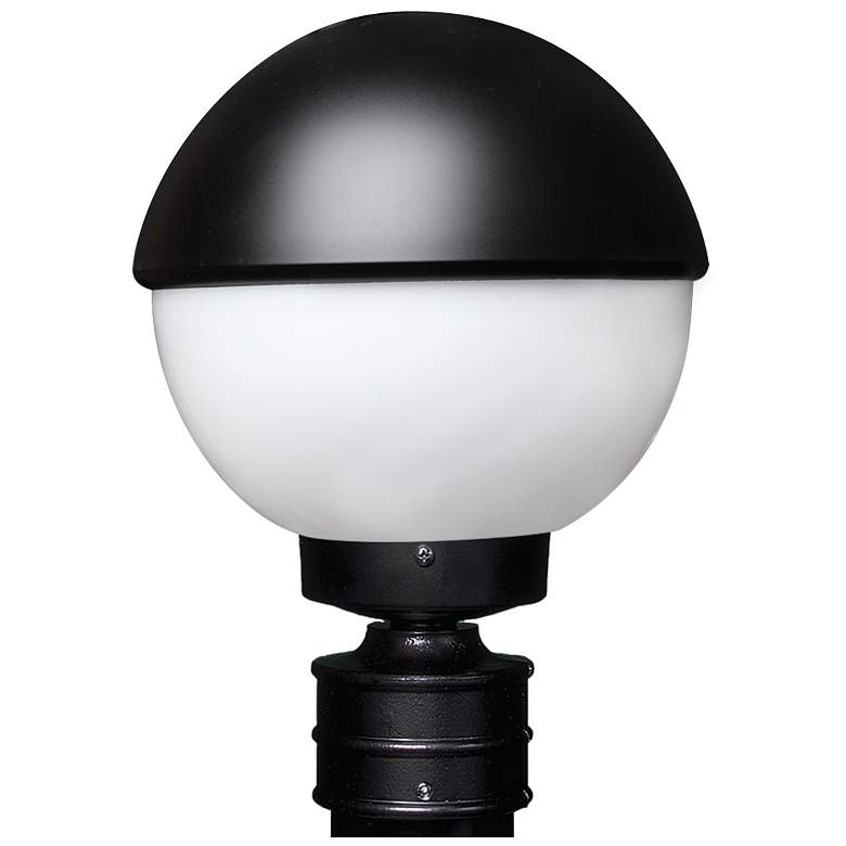Image 1 Costaluz 13 1/4" High Black/Opal Outdoor Post Light