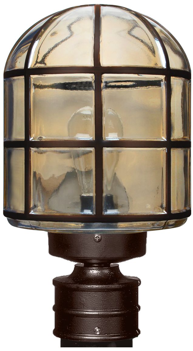 Costaluz 3417 Series 14" High Bronze/Smoke Outdoor Post Light
