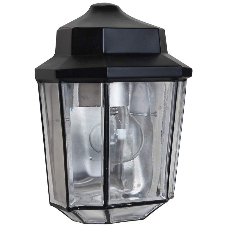 Image 1 Costaluz 9 1/2" High Black Outdoor Wall Light