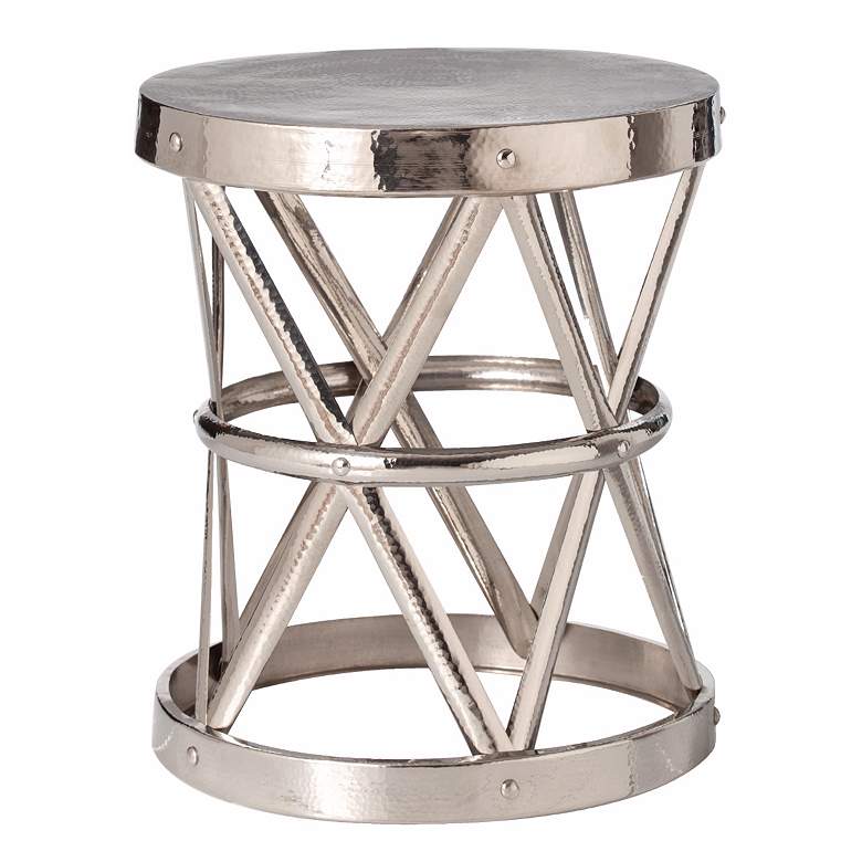 Image 1 Costello Polished Nickel Finish Side Table