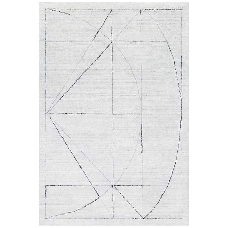 Image 1 Costilla 70033 6'x9' White and Charcoal Geometric Area Rug