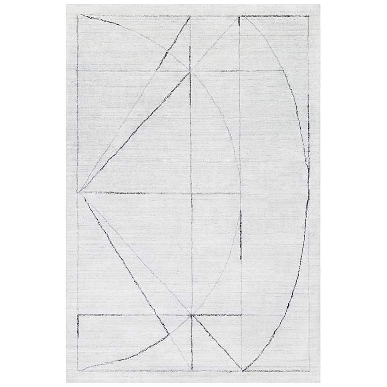Image 1 Costilla 70033 6'x9' White and Charcoal Geometric Area Rug