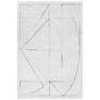 Costilla 70033 6&#39;x9&#39; White and Charcoal Geometric Area Rug