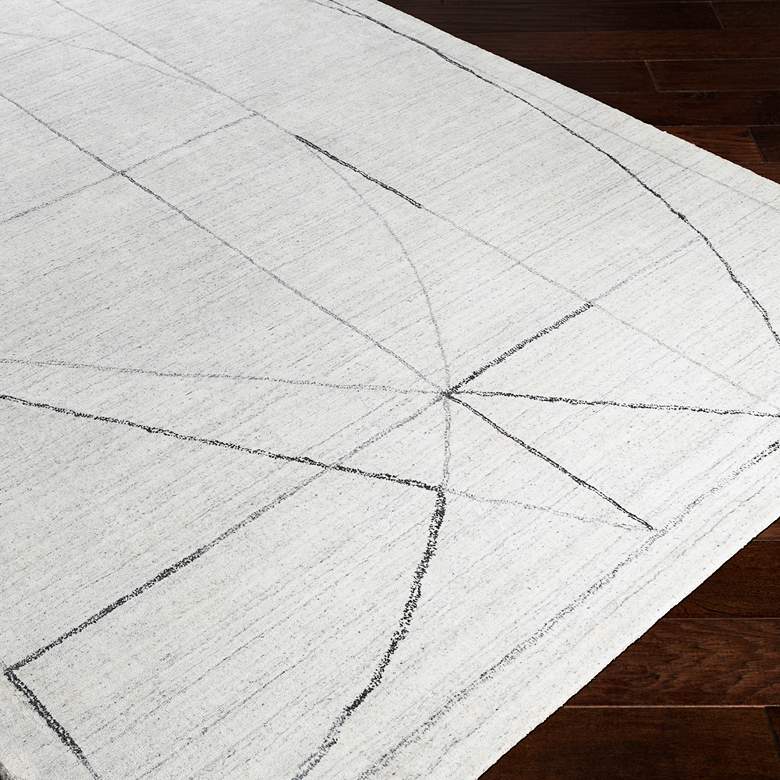 Image 2 Costilla 70033 6'x9' White and Charcoal Geometric Area Rug more views