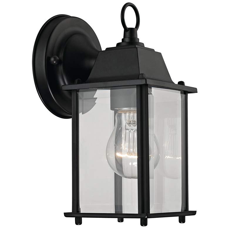 Image 1 Cotswold 9" High 1-Light Outdoor Sconce - Matte Black