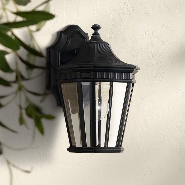 Image 1 Cotswold Lane 11 1/2" High Black Outdoor Wall Light