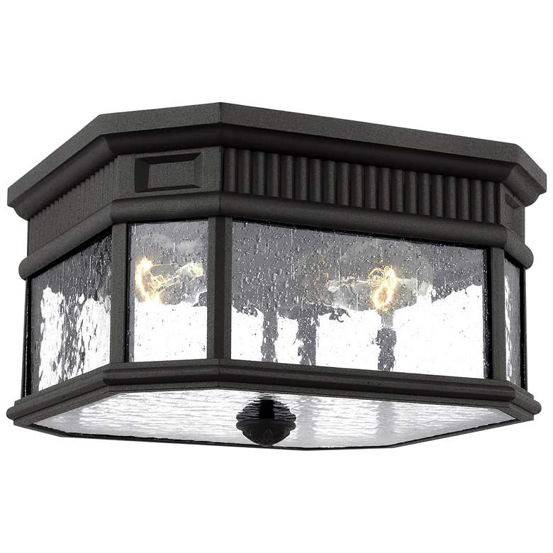Image 2 Cotswold Lane 11 1/2 inch Wide Black Outdoor Ceiling Light