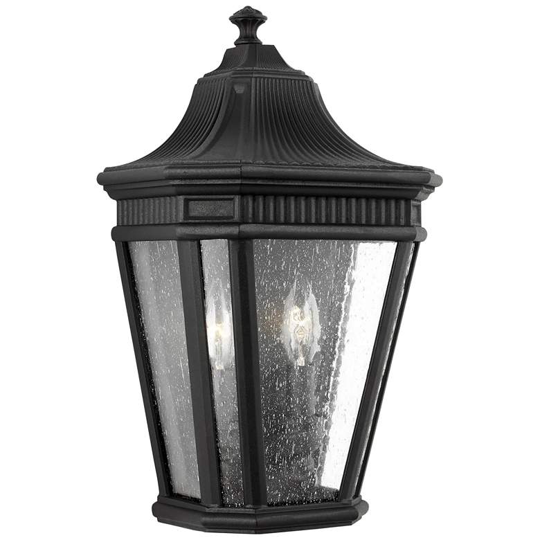 Image 1 Cotswold Lane 16 inch High Black Outdoor Wall Light
